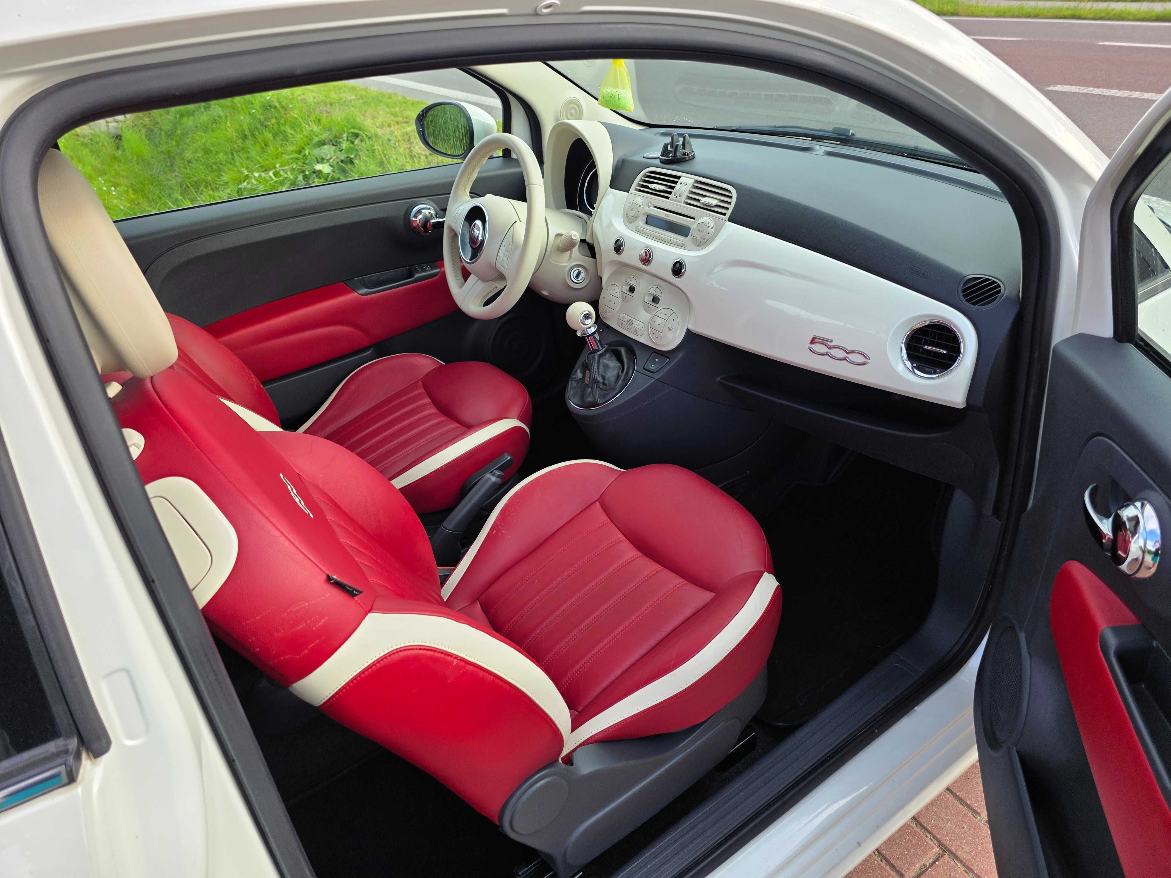 Fiat 500 0.9 Twinair 105KM Biała perła,klima, panorama,mały przebieg