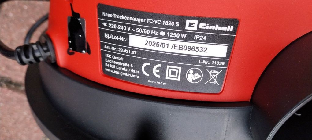 Odkurzacz Einhell TC-VC 1820 zestaw z rurami