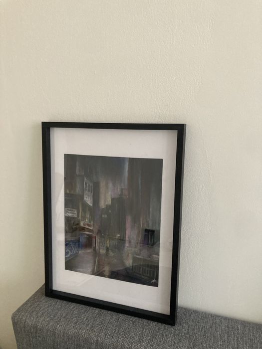 Картина сухая пастель «Night city»