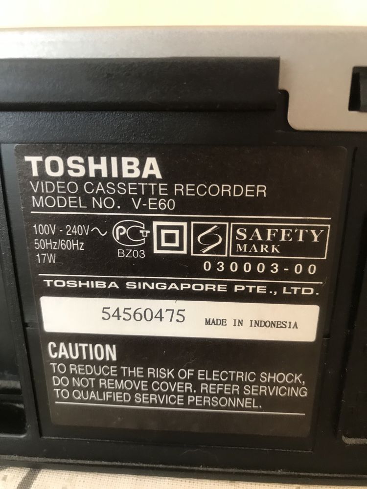 Toshiba 6 Head Hi-FI Stereo Multi Sistem VCR