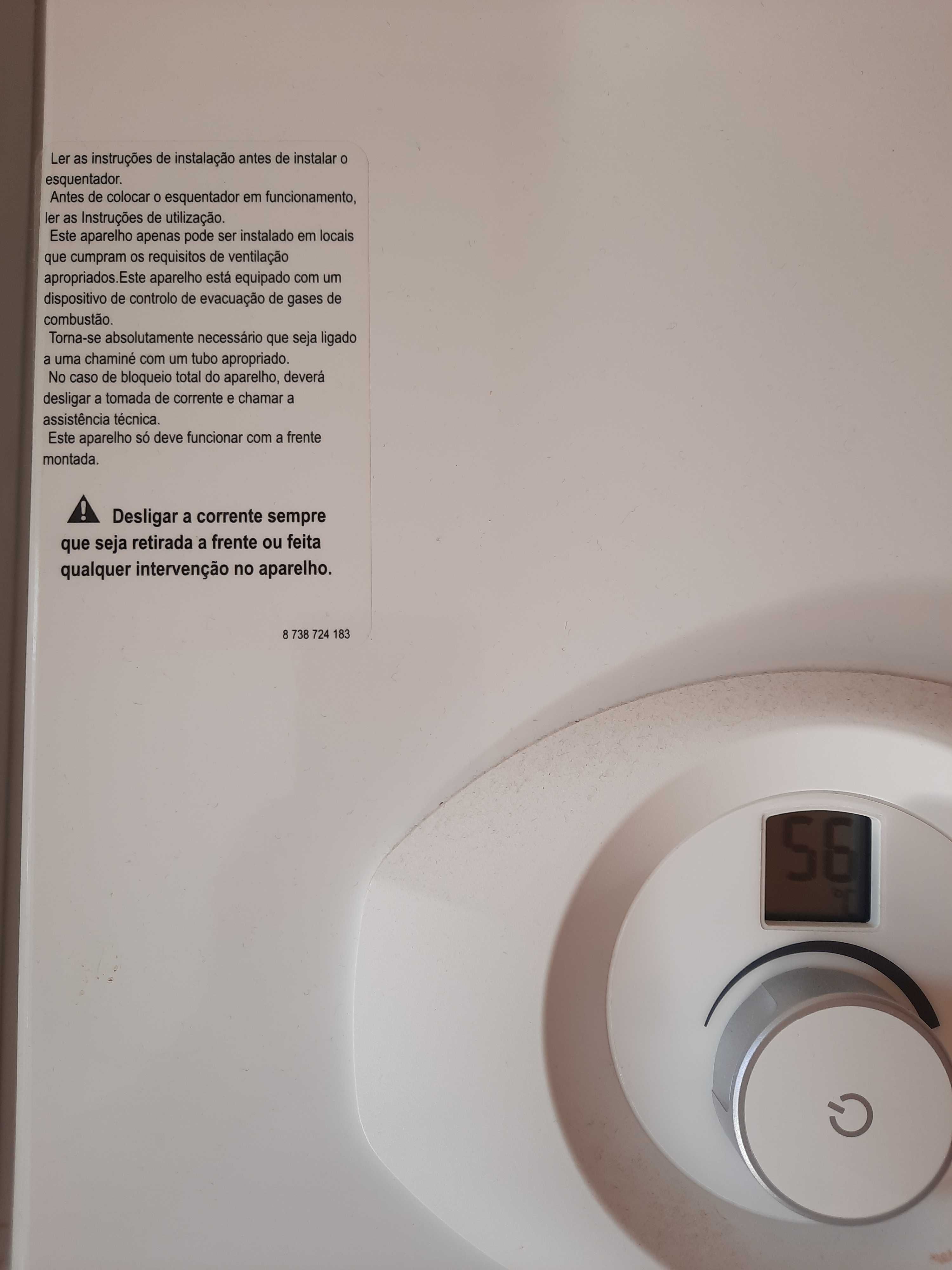 Esquentador ventilado para gás natural