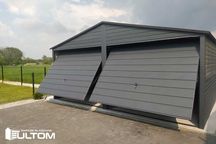 Garaż blaszany 6x5 drewnopodobny akrylowy