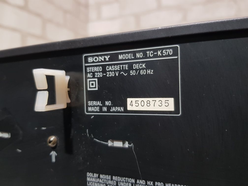 3 HEAD! Стерео касетна дека SONY TC-K570, б/у з Німеччини