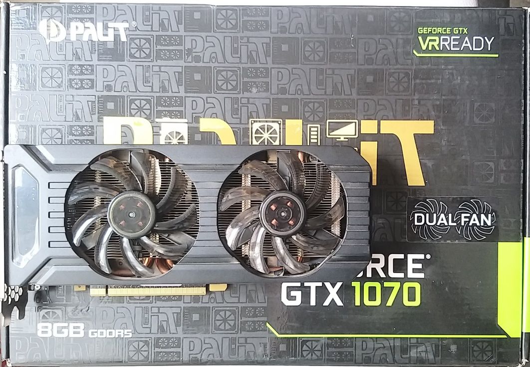 Відеокарта Palit GeForce GTX 1070 Dual. 8GB
(GDDR5, 256 BIT, PC