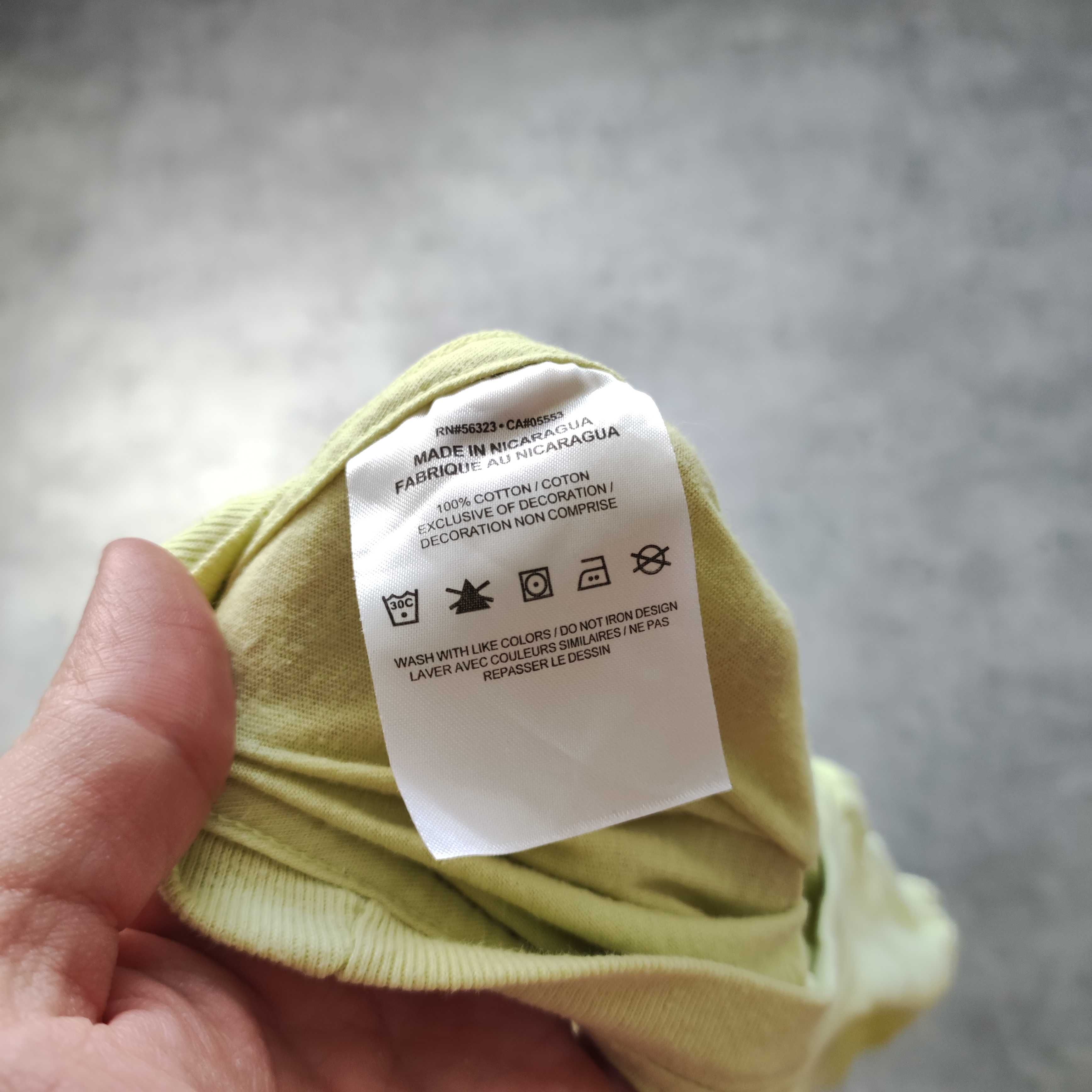MĘSKA Koszulka Bawełna Limonka Nike Duże Logo Sportswear Casual Sport