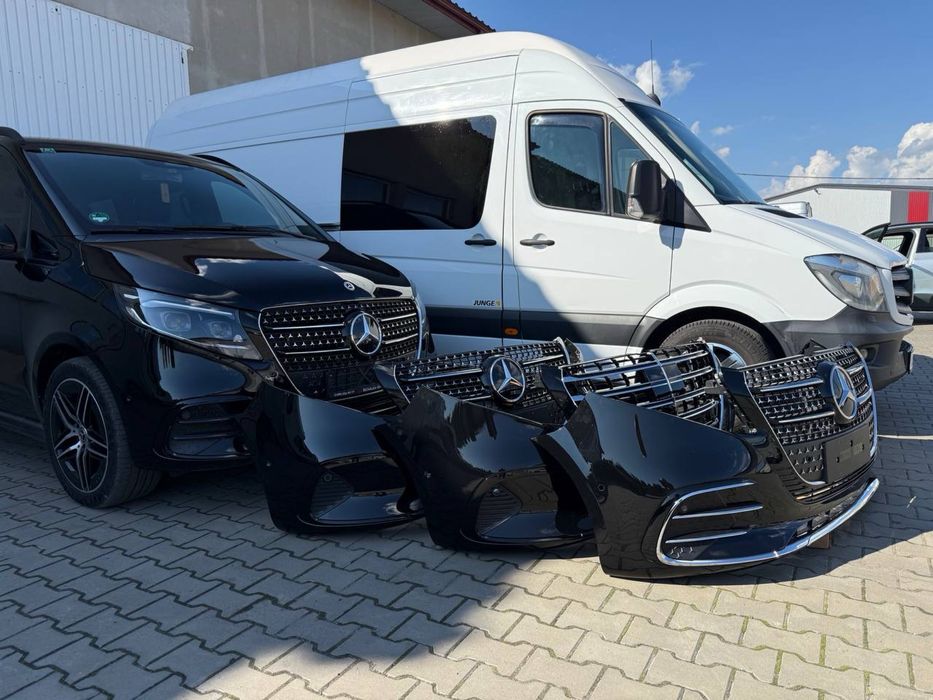 Бампер передній рестайловий 2024-2025р Vito V-class Веклас Metris W447
