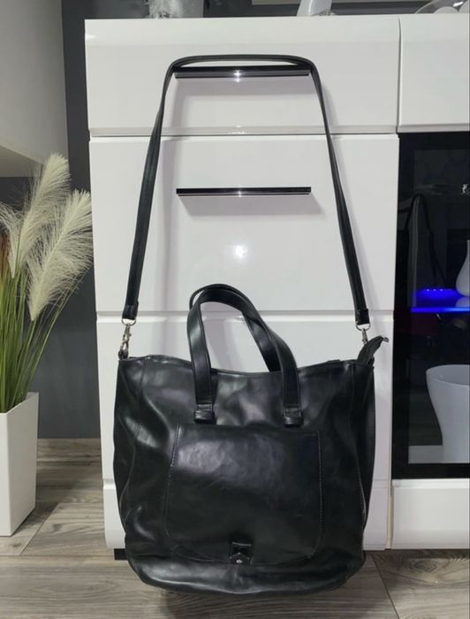 Torba shopper z prawdziwej skóry