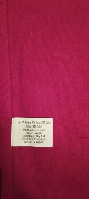 Podkładki żakardowe bordowe prostokątne Made in India 6 sztuk komplet