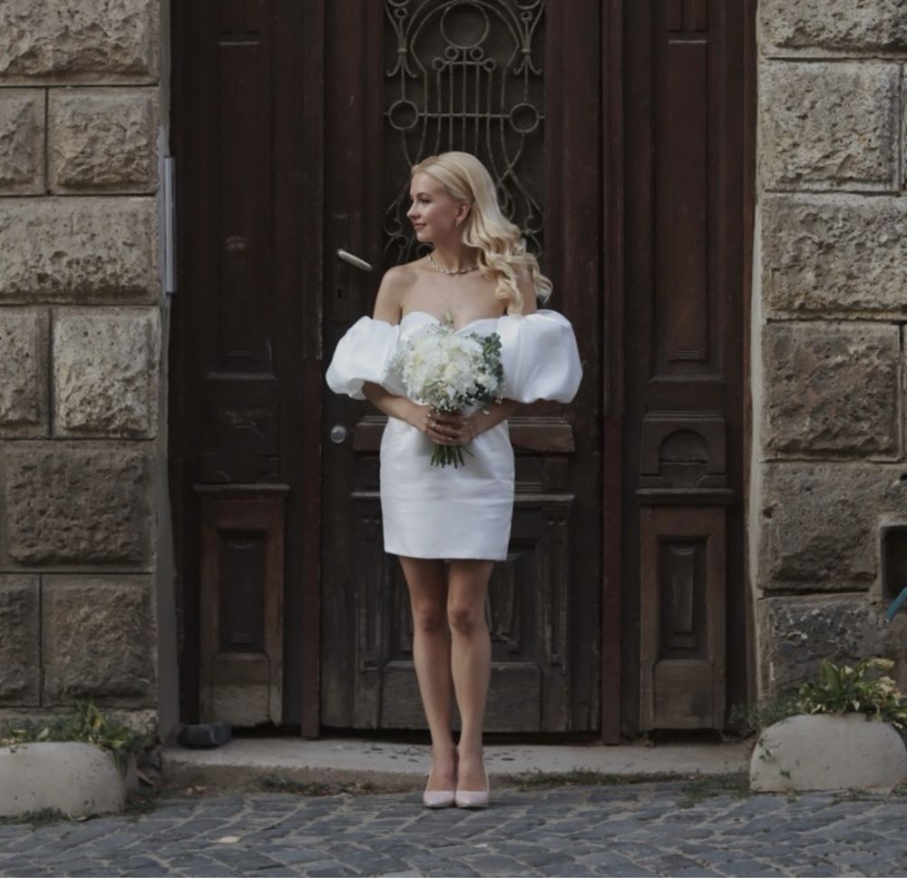 Весільна сукня коротка сукня для розпису