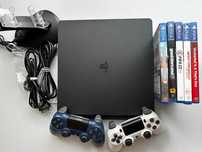 Sony Konsola PS4 Slim 500GB CUH-2216A 2xPad 5xGra GTA Farming Fifa PL