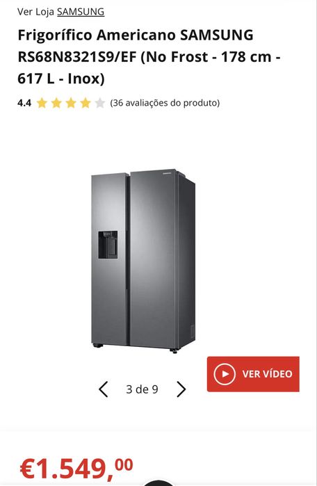 Frigorífico Americano SAMSUNG-No Frost