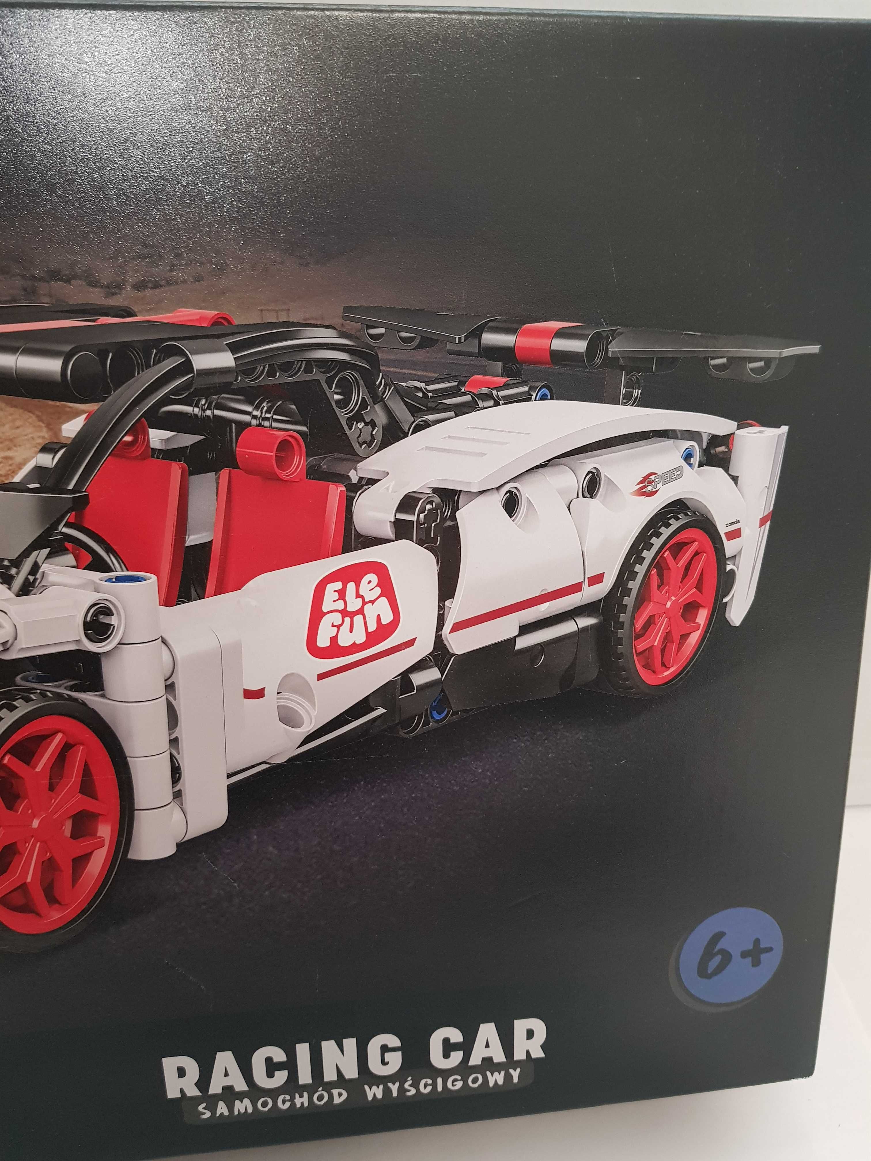 Klocki Elefun auto wyścigowe 460el. bugatti biale technic Nowe