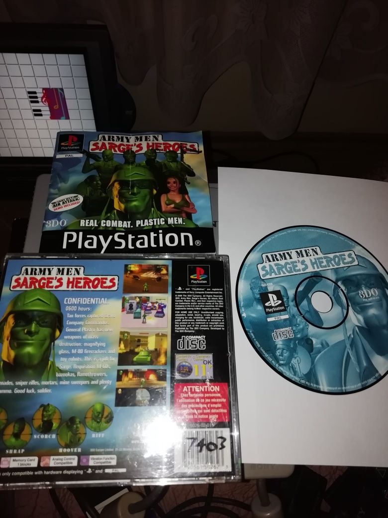 sonyplaystation ps/psx gra- army men sarge's heroes.