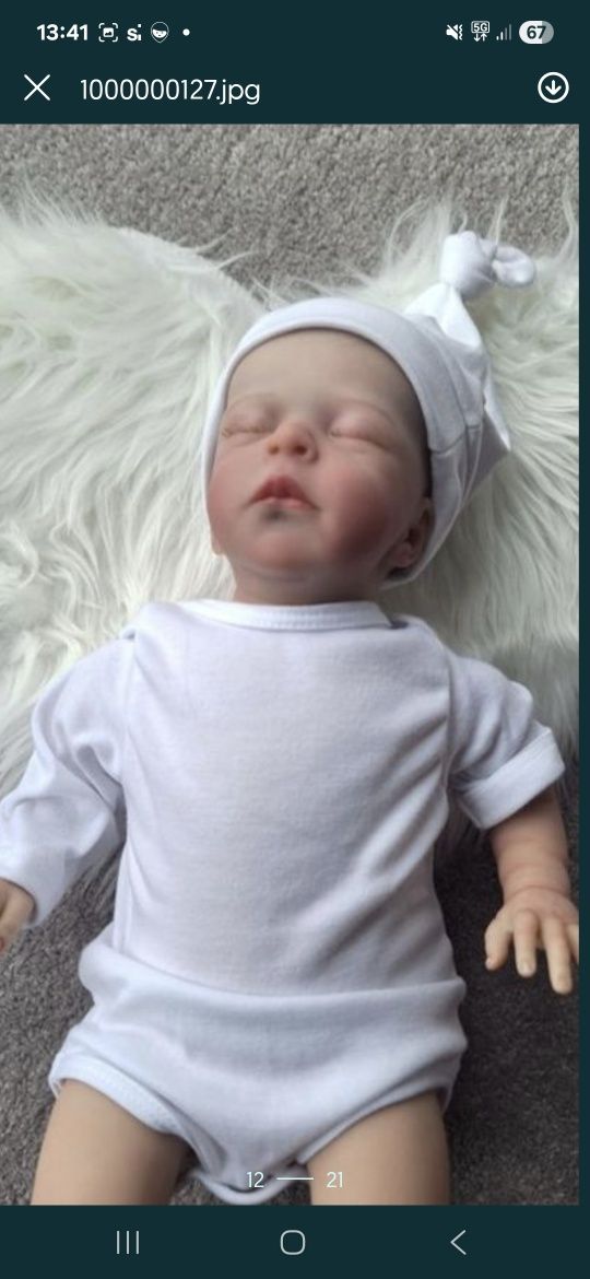 Lalka reborn robiona na podobieństwo dziecka,  bobasa nowa