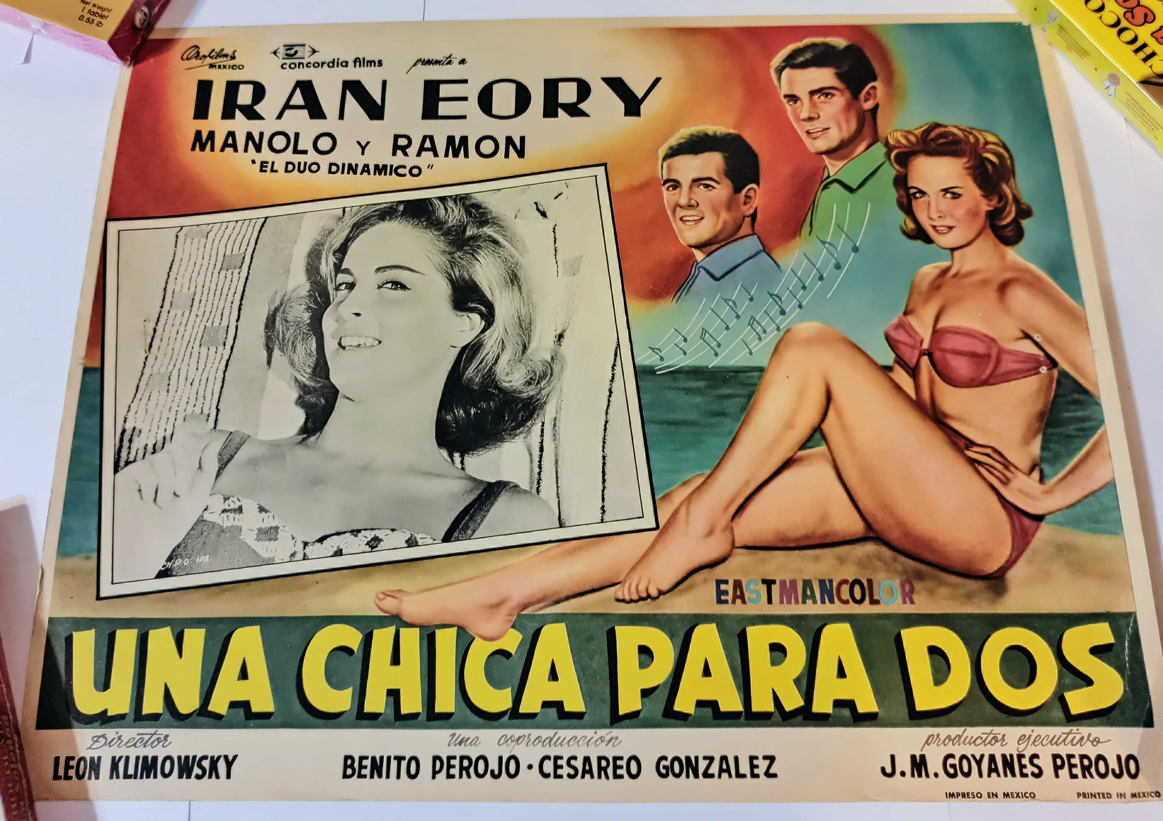 Stary oryginalny plakat z Meksyku z lat 60