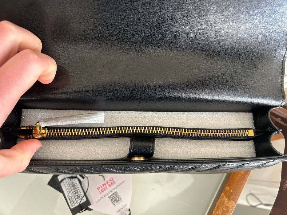 NOWA! Torebka pinko Love Chevron 27cm-Skan NFC -cały zestaw z metkami!