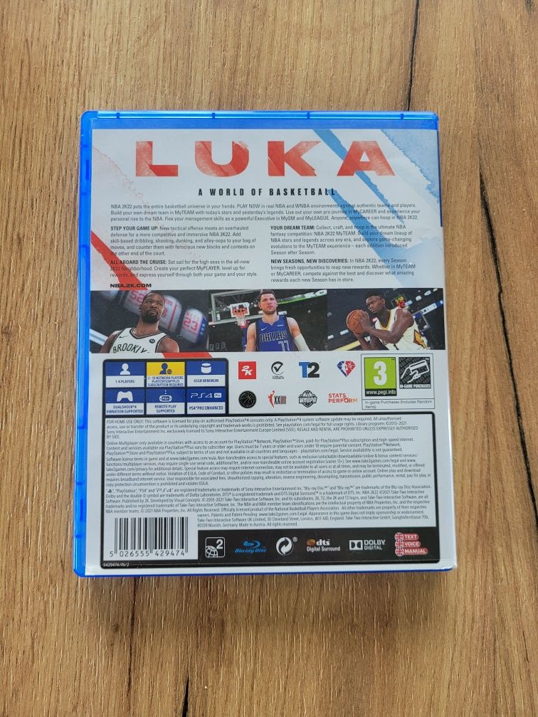 NBA 2k22 Luca Doncic Ps4 gra 2022