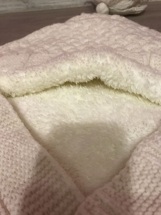 Вязаный зимний конверт-одеяло