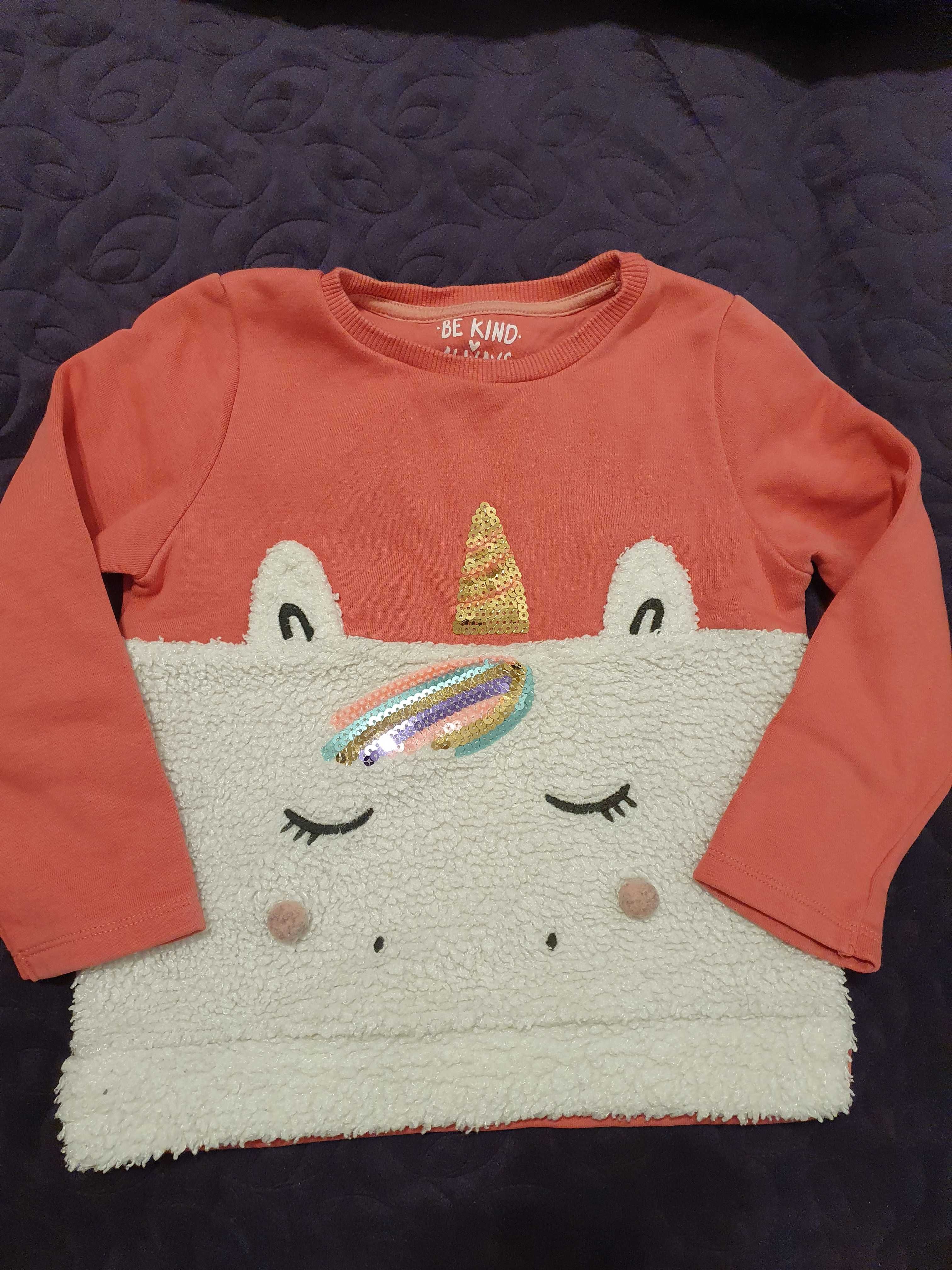 bluza dziewczęca z jednorożcem