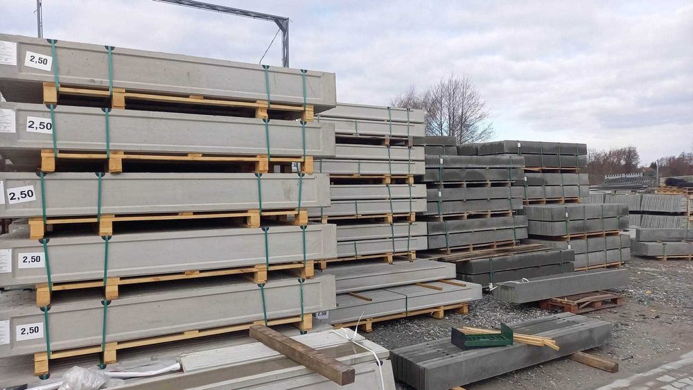 podmurówka betonowa ogrodzenie panelowe gładka pełna kaseton