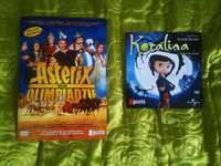 Asterix na Olimpiadzie + Koralina filmy dla dzieci 2 DVD Zestaw Nowy !