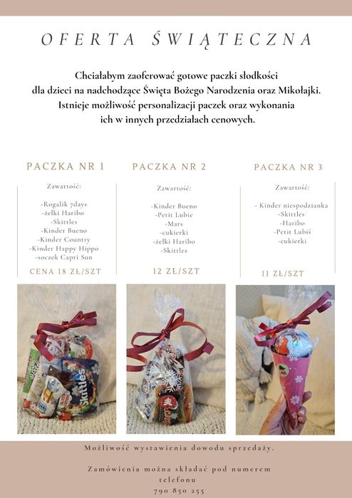 Paczki świąteczne Mikołajki