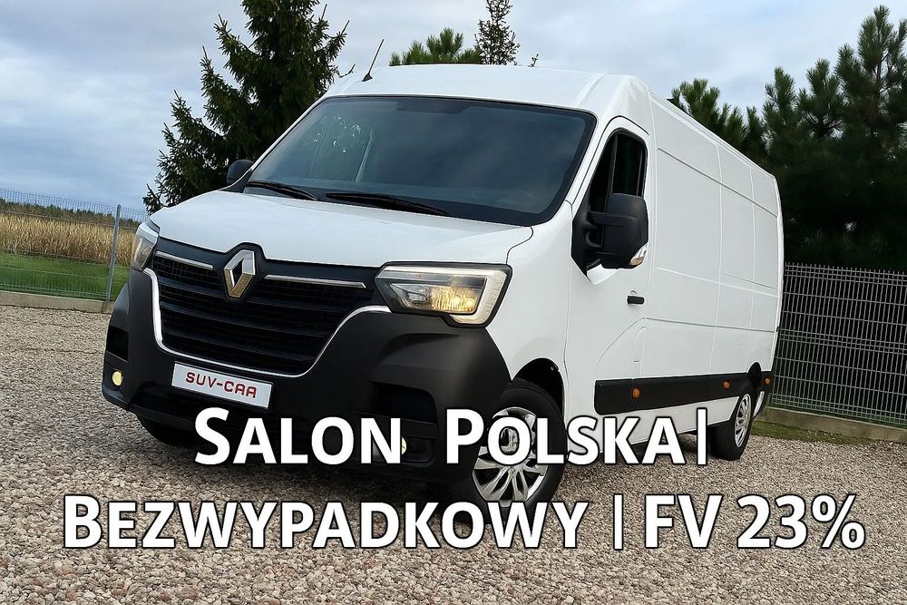 Renault Master L3H2 2.3dCi 135KM, Navi, Fotel Pneumatyczny, Ledy, Tempomat, Klima, Salon Polska, BEZWYPADKOWY, FV 23%, ZADBANY !!!