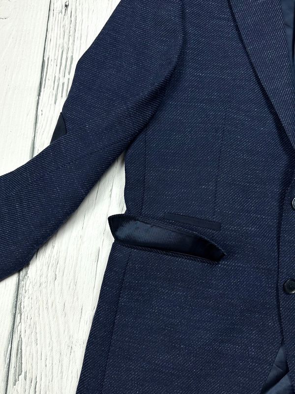 Hugo Boss Jestor5 Wełniana Marynarka Męska Łaty na Łokciach r. 48