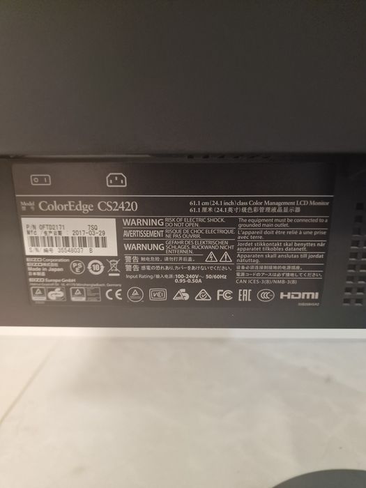 Monitor graficzny LED Eizo ColorEdge CS2420 24,1 " Jak nowy!