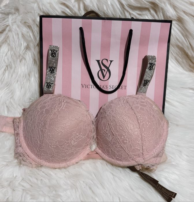 Sutiã rosa Victoria's Secret shine strap