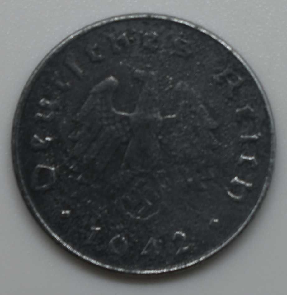 Moneta 10 reichsfenigów 1942 Trzecia Rzesza Moneta Obiegowa