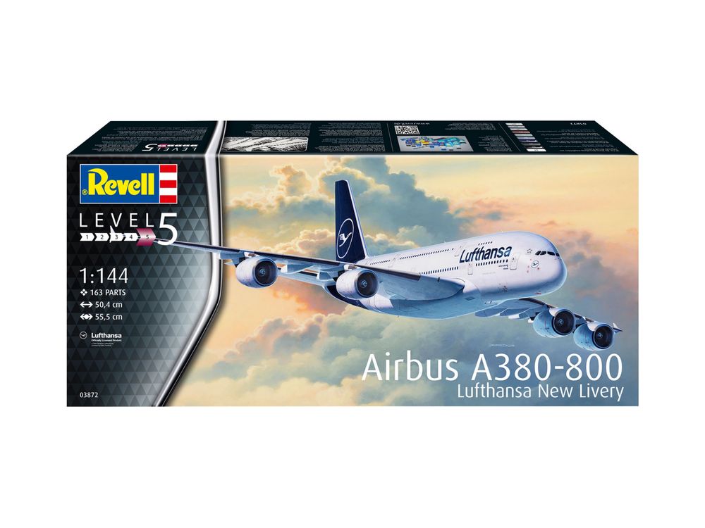 Model do sklejania samolot Revell 03872 AIRBUS A380-800 LUFTHANSA