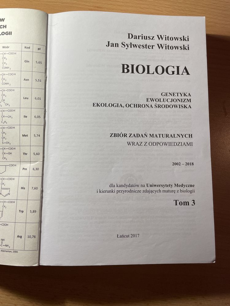 Biologia zbiór zadań z odpowiedziami Witowski 3