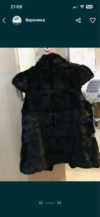 Шуба мутон и жилетка норковая