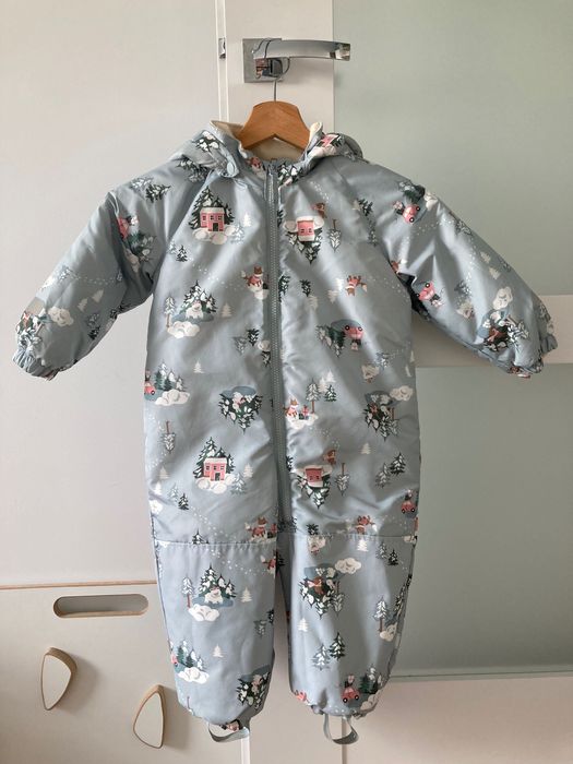 Kombinezon zimowy 92 H&M dla dziewczynki. Kolekcja 2024. Kaptur