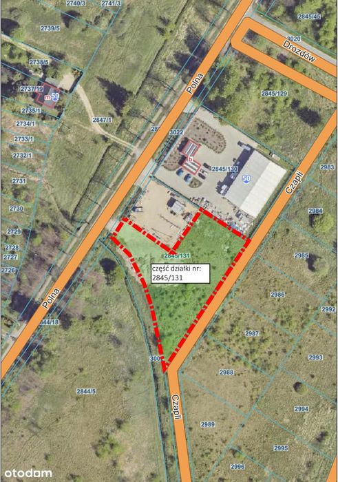 Teren do wynajęcia 2500m2 - Bobrowniki ul. Polna
