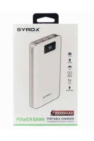 Павербанк Power Bank 20000mAh портативна батарея Syrox PB-107 (100%)