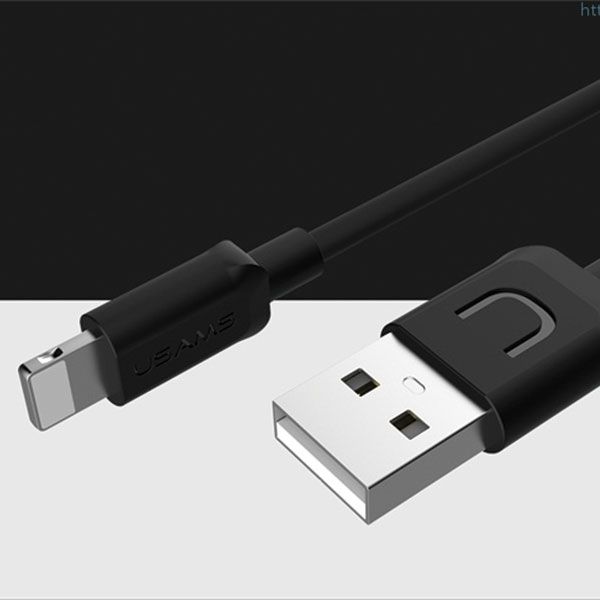 USAMS Kabel U-Turn lightning 1mczarny/black 2A IPUSBXD01 (US-SJ097)