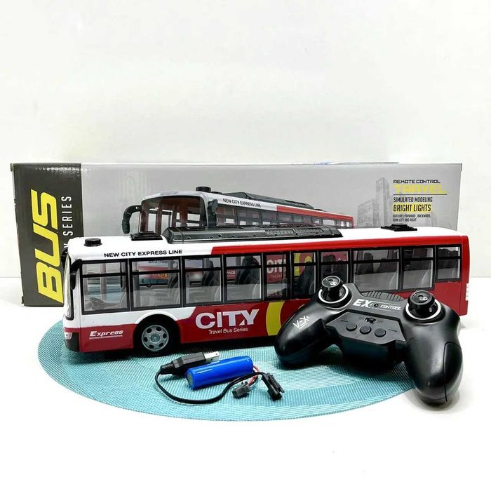 Автобус міський на р/к акумулятор 3.7V підсвітка(666-695 NA) Розд/Дроп
