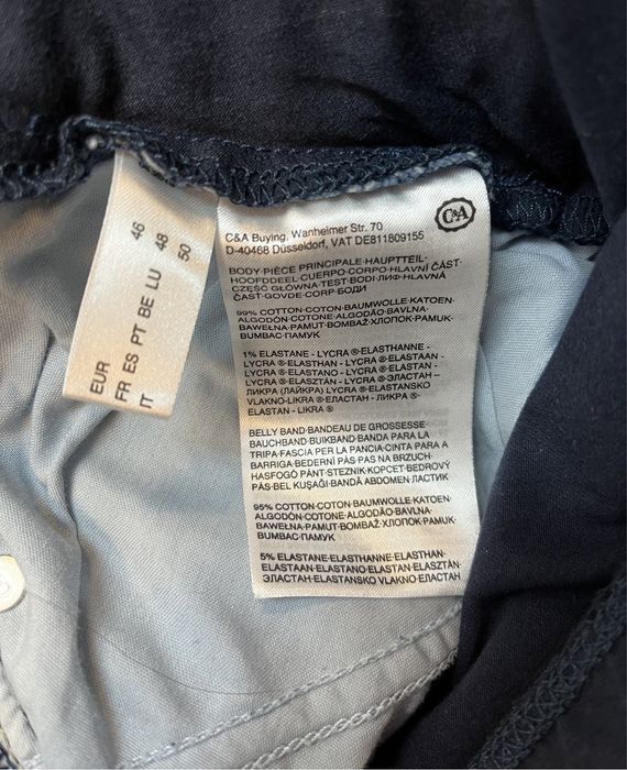 Nowe z metkami spodnie ciążowe jeansowe C&A rozmiar 46