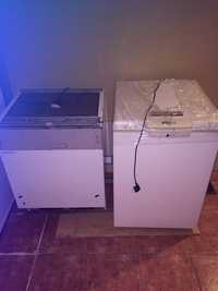 Maquina de lavar loica e arca de congelados