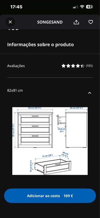 Comoda SONGESAND ikea