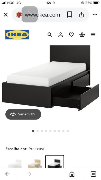 Vendo Came de solteiro, modelo, MALM ( IKEA )
