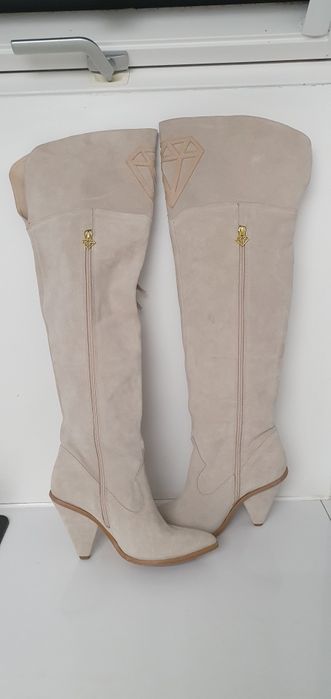 Kozaki ze skóry Just Unique nowe 39