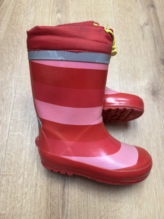 Ocieplane kalosze Tchibo 28/29 czerwone wkładka 18,5