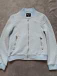 Bluza sweter kurtka gruba zapinana zamek błękitna baby blue pikowana