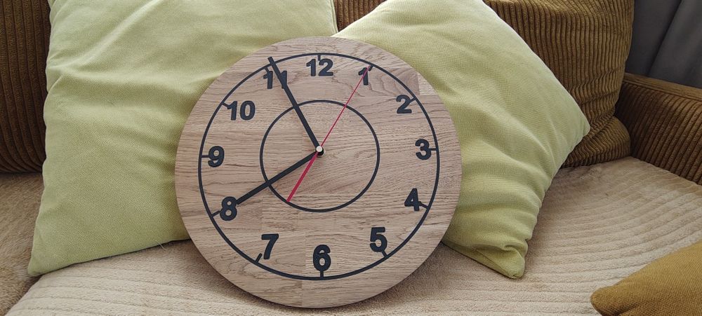 Zegar drewniany hand made