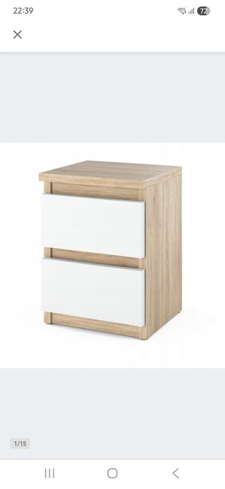 Szafka nocna  szt. 2 Dąb-Sosna Biała stolik nocny