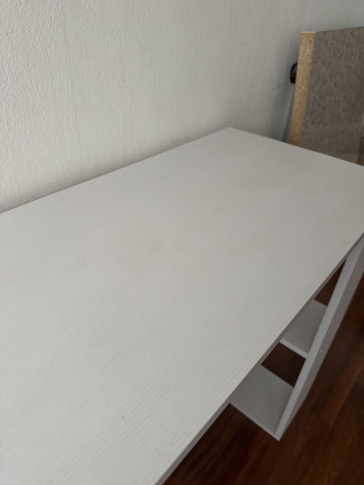 Стол белый компьютерный, рабочий стол 90х40