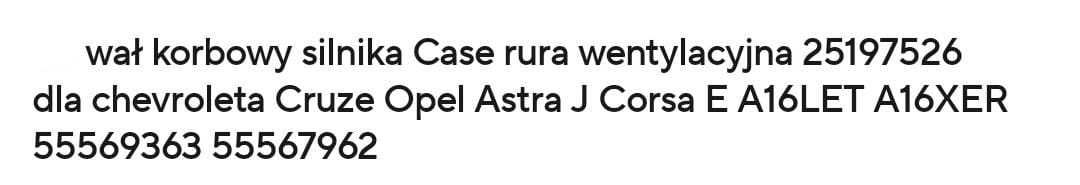 Przewód Rura  wału korbowego GM opel astra odma